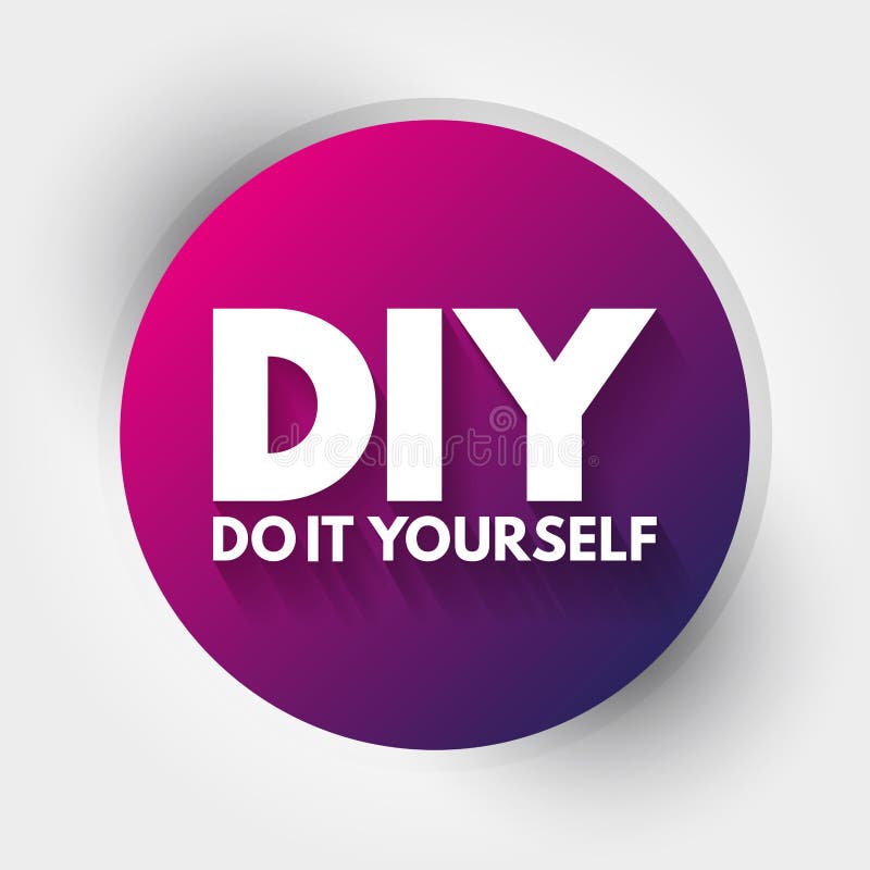 Diy Do Yourself Lettering Abbreviation Logo Stock Vector (Royalty