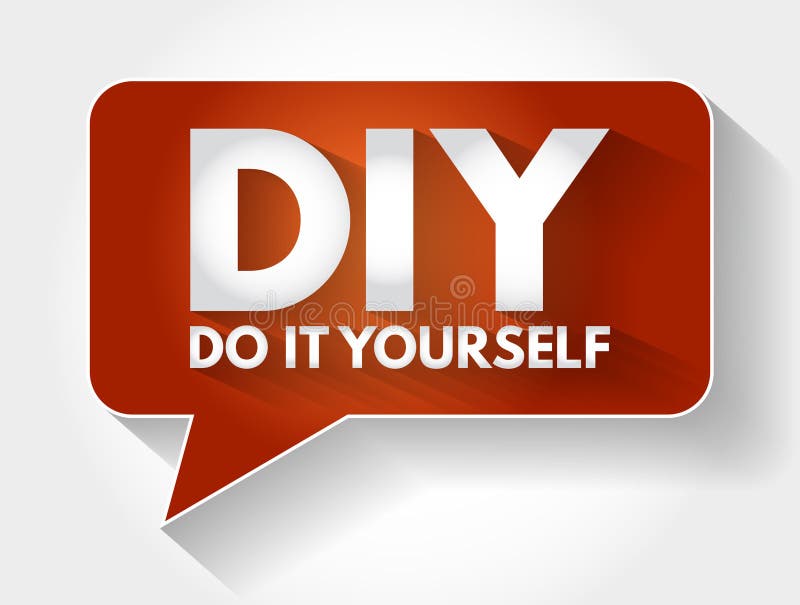 DIY - Do It Yourself acronym on white background Stock Photo - Alamy