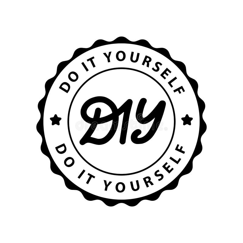 Diy Do Yourself Lettering Abbreviation Logo Stock Vector (Royalty