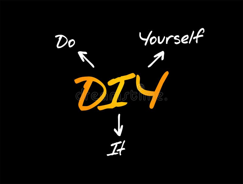 DIY - Do It Yourself acronym on white background Stock Photo - Alamy