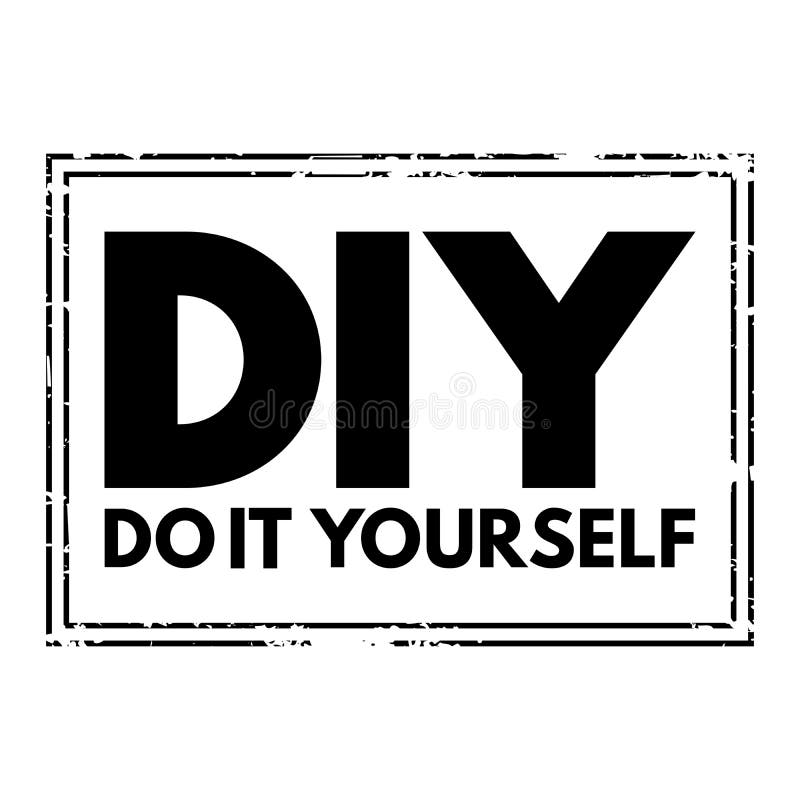 DIY - Do It Yourself acronym on white background Stock Photo - Alamy