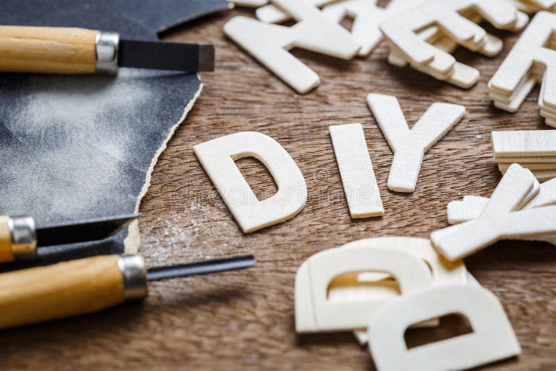 DIY märker träverk arkivfoton DIY märker träverk arkivfoton