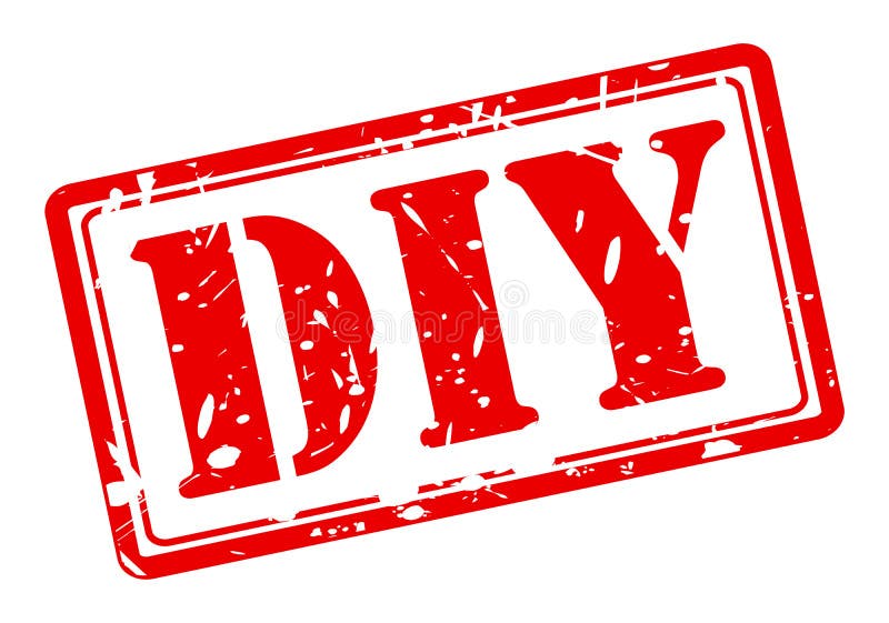 DIY red stamp text vector illustration