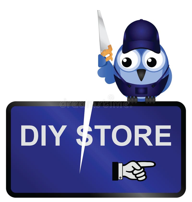 DIY Store Sign stock illustration