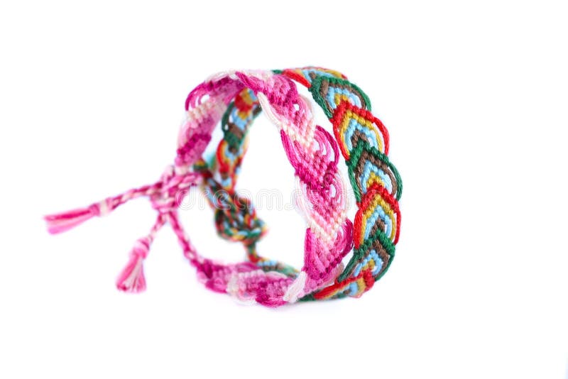 DIY woven friendship bracelet with unusual braiding. Summer accessory