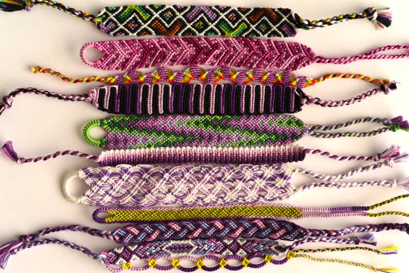 DIY Woven Friendship Bracelets with Different Braiding. Summer