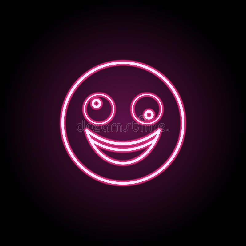 Dizzy neon icon. Simple thin line, outline vector of emoji icons for ui and ux, website or mobile application on dark gradient background
