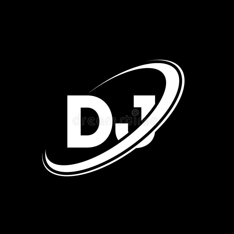 DJ D J Letter Logo Design. Initial Letter DJ Linked Circle ...