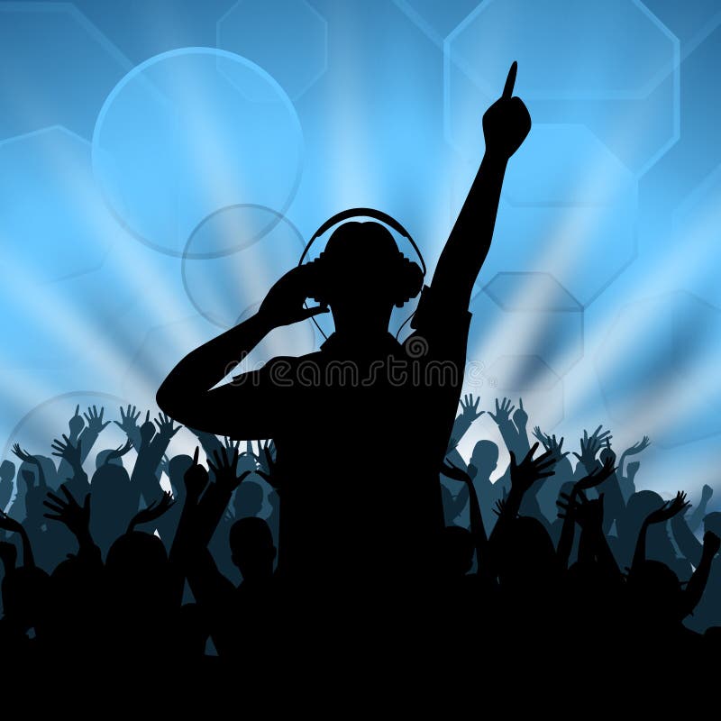 Dj Disco Represents Music Dancing And Deejay royalty free illustration Dj Disco Represents Music Dancing And Deejay royalty free illustration