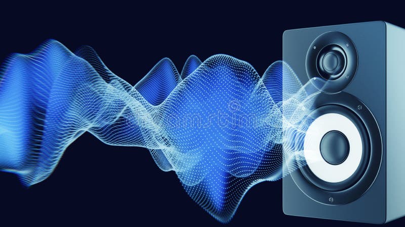 DJ-Geschäft mit Musiklautsprecherverkauf Hifitonanlage zum Kauf für solide Aufnahmestudio Professioneller Hifikabinettsprecherkas vektor abbildung