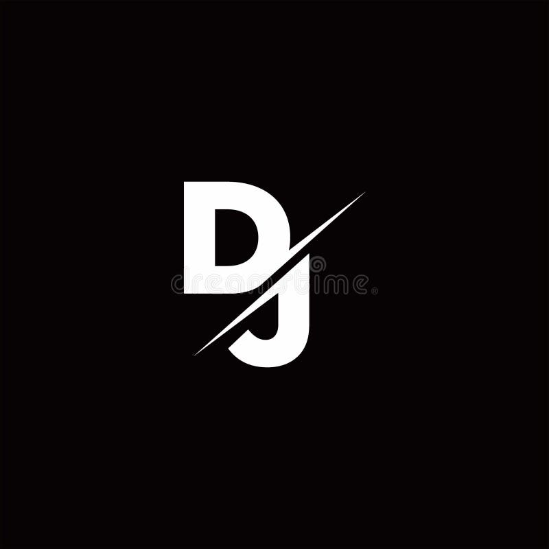DJ Logo Letter Monogram Slash with Modern Logo Designs Template ...