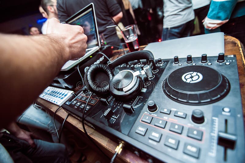 DJ mixer control stock photo. Image of atmosphere, music 28131004