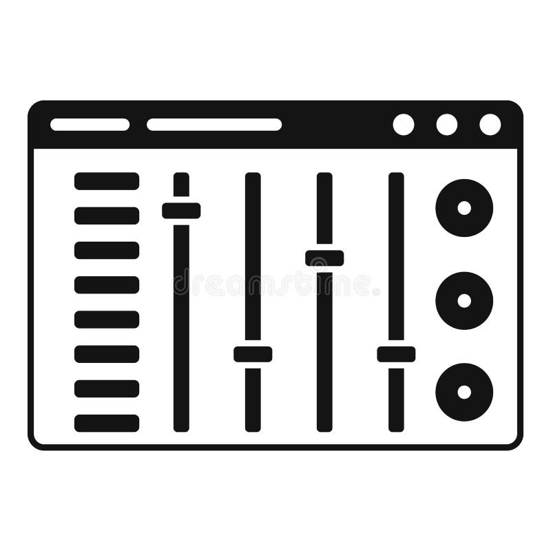 Dj Mixer Icon Simple Style Stock Vector Illustration Of Icon Digital