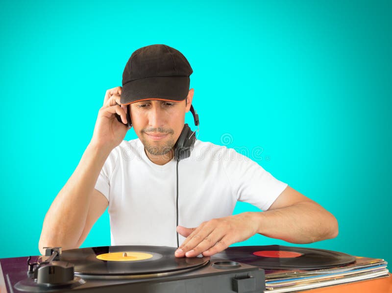 DJ mixing stock photo. Image of isolated, adult, passion 102344294