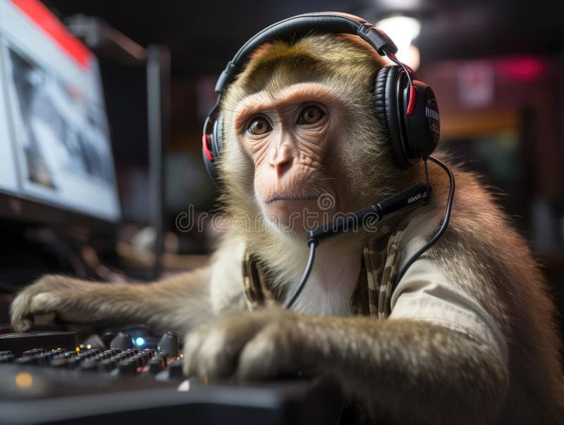 Monkey With Headphones Images – Browse 3,989 Stock Photos, Vectors, and  Video