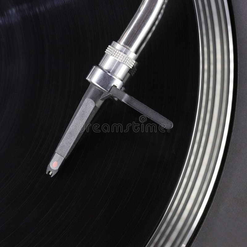 Dj Needle on Spinning Turntable Stock Image Image of playing, scratching 16566067