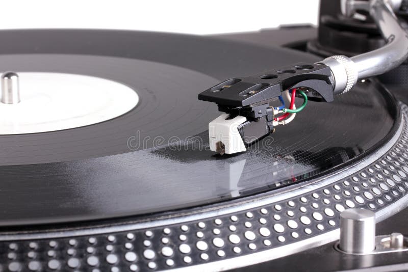 Dj needle on turntable stock photo. Image of disco, disc 14673090