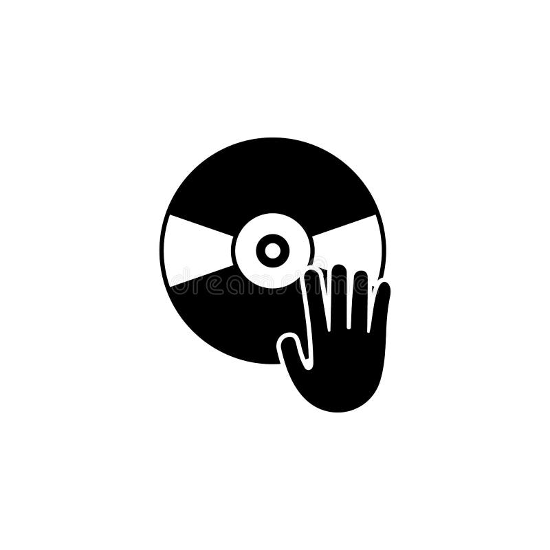 DJ\'s hand icon. Element of simple music icon for mobile concept and web apps. Isolated DJ\'s hand icon can be used for web and. Mobile on white background