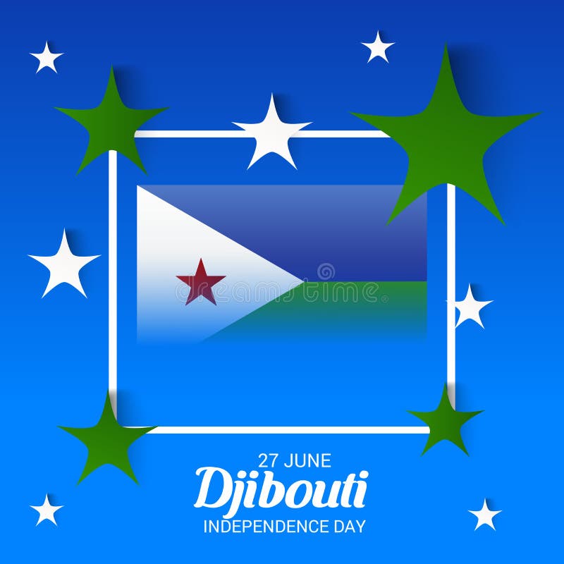 Djibouti dnia niepodległości Patriotyczny projekt ilustracji Djibouti dnia niepodległości Patriotyczny projekt ilustracji