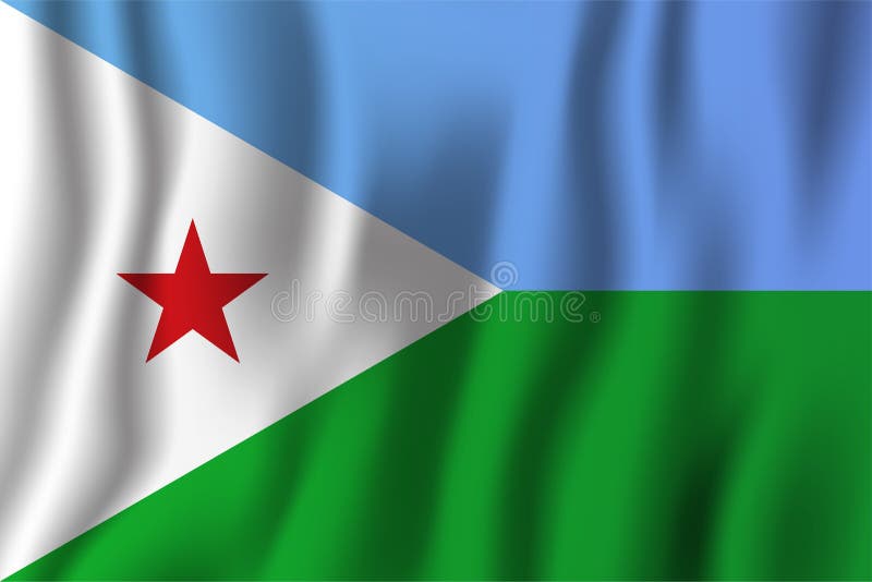 Djibouti falowania flaga wektoru realistyczna ilustracja Krajowy cou royalty ilustracja Djibouti falowania flaga wektoru realistyczna ilustracja Krajowy cou royalty ilustracja