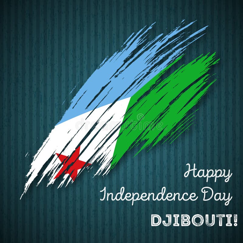 Djibouti Independence Day Patriotic Design. stock illustration Djibouti Independence Day Patriotic Design. stock illustration