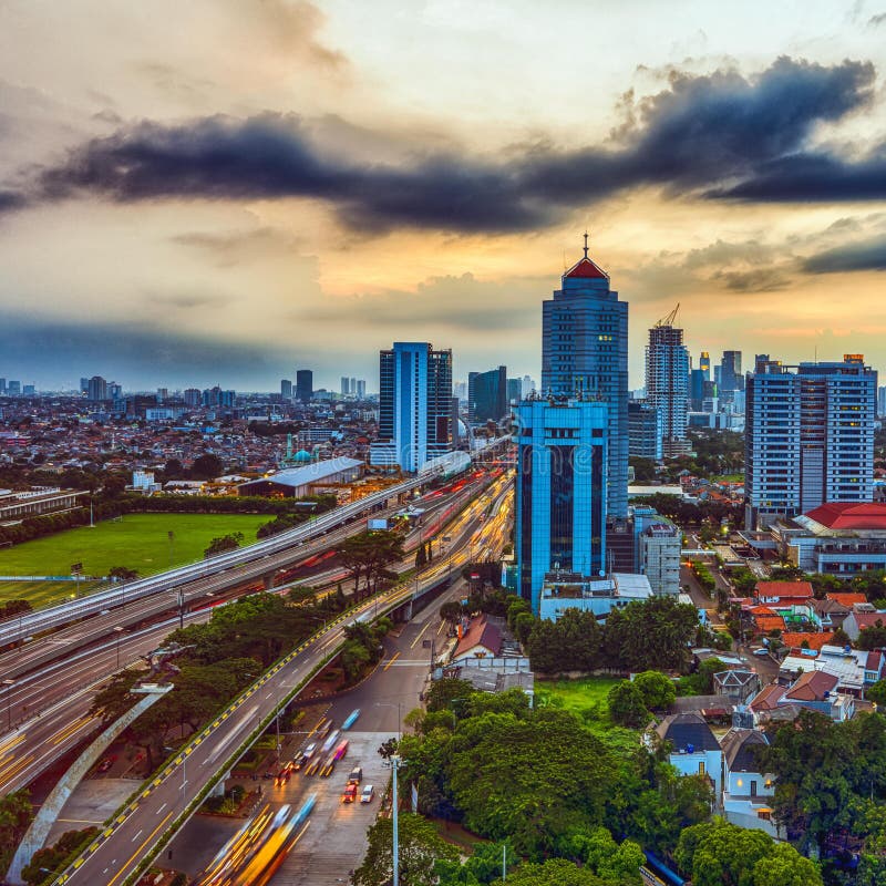 DKI Jakarta City Indonesia at Afternoon Cloudy Sky Editorial Photo - Image  of indonesia, jakarta: 183513281