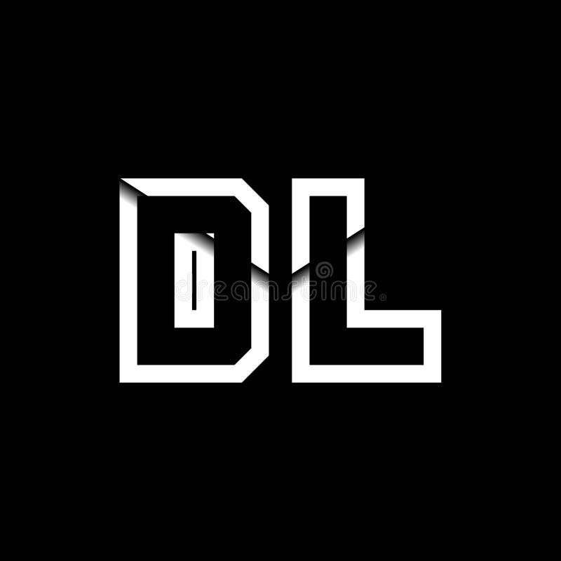 DL Monogram Envelope Shape Style royalty free illustration