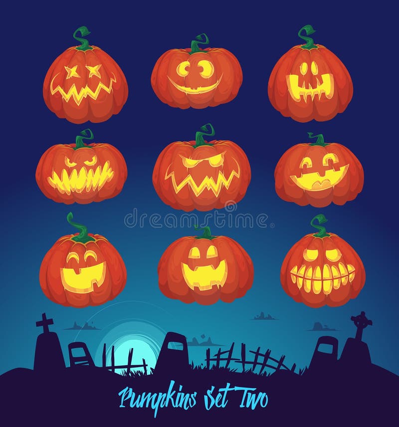 Dla Halloween ustalone banie ilustracja wektor Dla Halloween ustalone banie ilustracja wektor