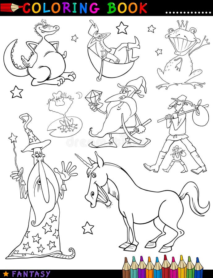 Dla kolorystyki fantazja Charaktery royalty ilustracja