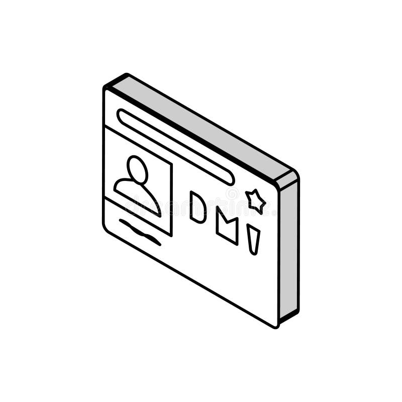 Dmv Driver License Requirements Isometric Icon Vector Illustration
