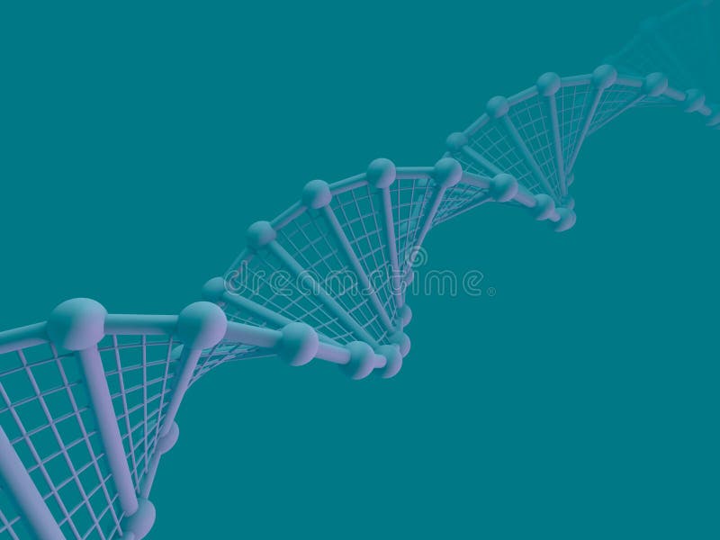 DNA chain. Abstract scientific background. 3D rendering stock illustration DNA chain. Abstract scientific background. 3D rendering stock illustration