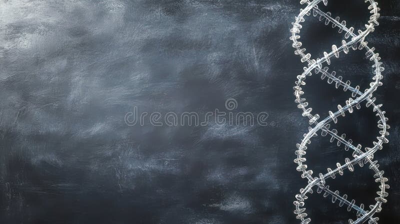 Dna double helix model against dark textured background for scientific study concept vector illustration