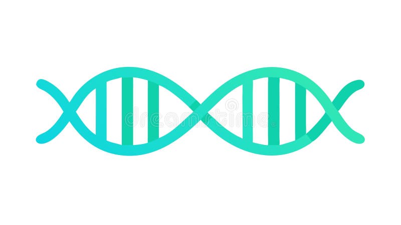 DNA double helix outline, representing genetics and biology , vector design Generative AI. A linear icon of the double helix structure of DNA, symbolizing genetics, biology, research, life science, or biotechnology in scientific contexts , vector design Generative AI