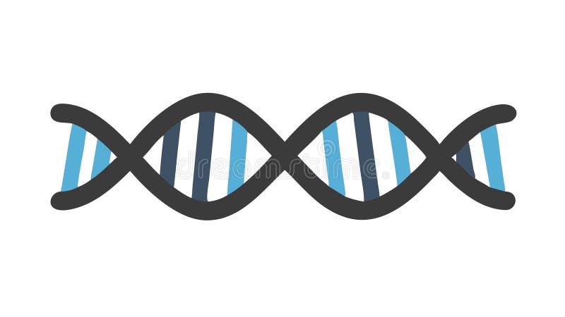 DNA double helix outline science graphic icon illustration , vector design Generative AI vector illustration