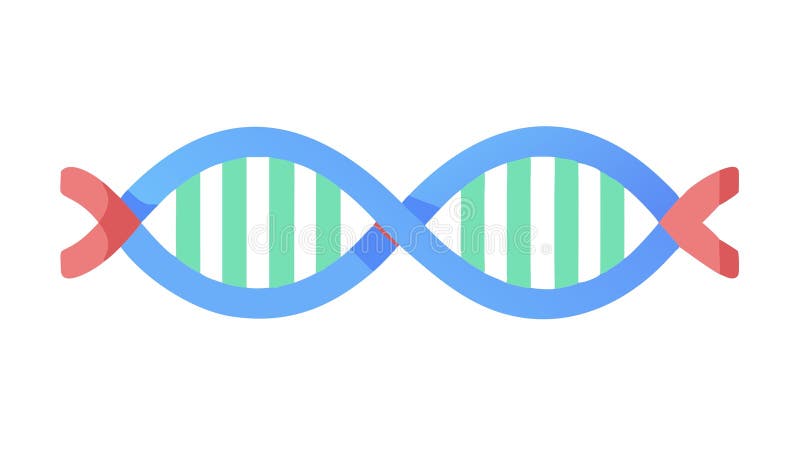 DNA double helix science graphic icon illustration , vector design Generative AI royalty free illustration