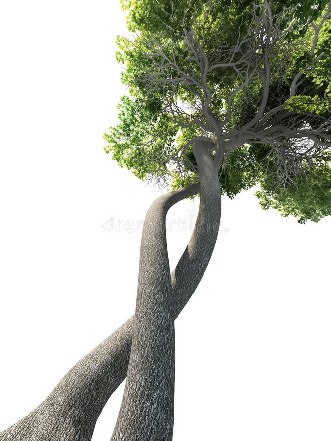 DNA-gemodificeerde boom royalty-vrije illustratie