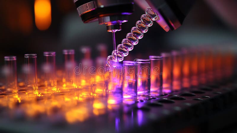 DNA-hybridisering i molekylär diagnostik med kompletterande strängbindning i ett mikromatristest