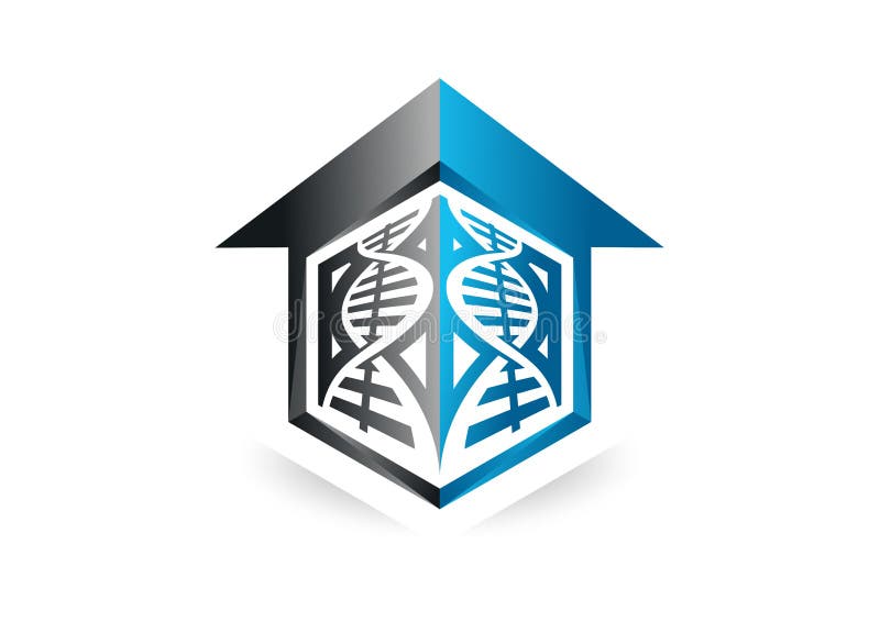 DNA, laboratorio, casa, casa, logo moderno di affari royalty illustrazione gratis DNA, laboratorio, casa, casa, logo moderno di affari royalty illustrazione gratis