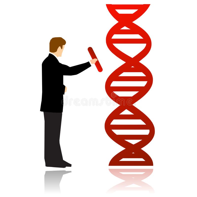 DNA manipulation bio technologies vector illustration