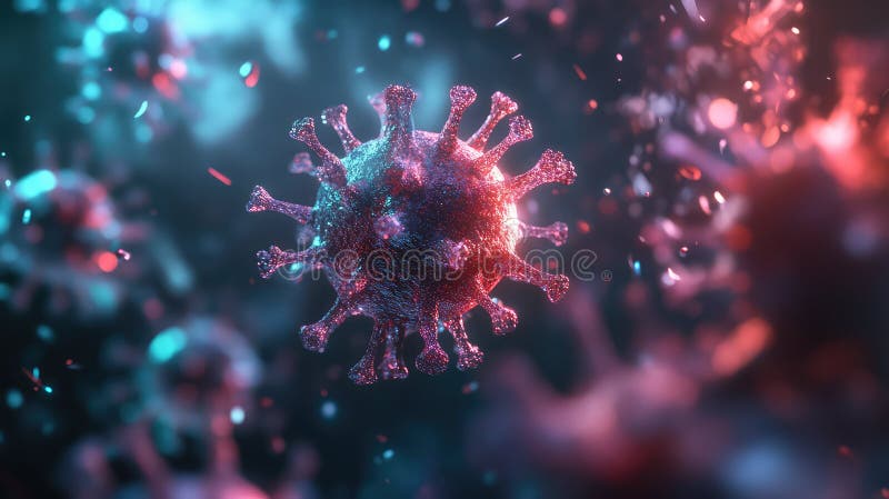 Dna replicating virus cell royalty free illustration