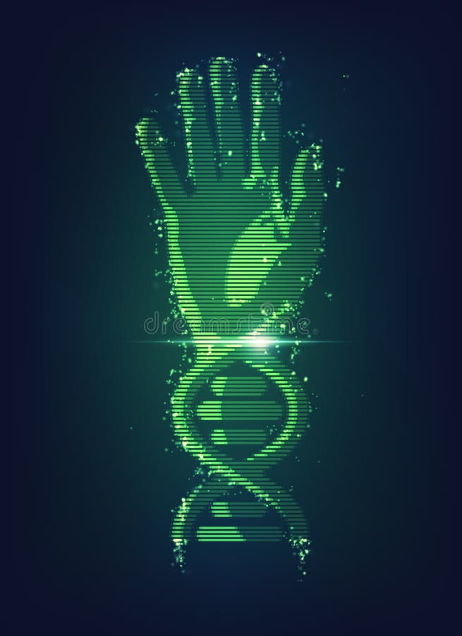 DNA ręka royalty ilustracja DNA ręka royalty ilustracja