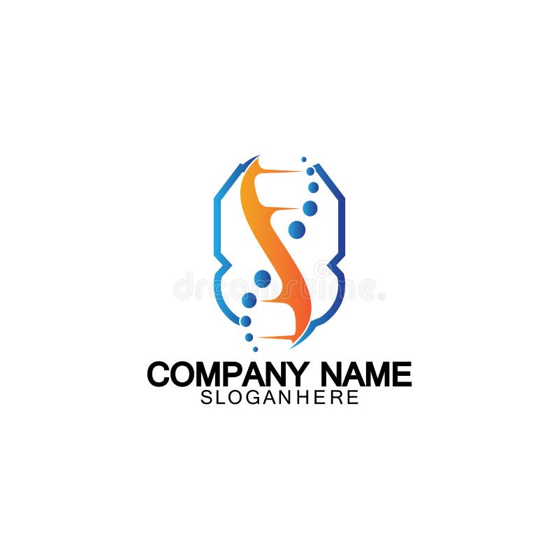 DNA shield logo icon design-vector stock illustration