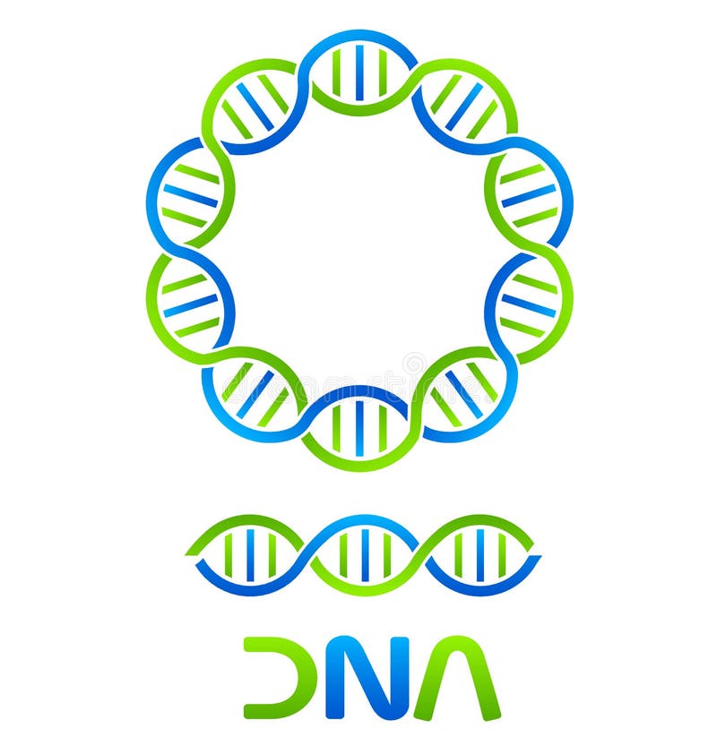 DNA Strand and Seamless Logo Stock Vector Illustration of research