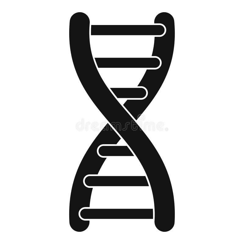 DNA Strand Icon, Outline Style Stock Vector Illustration of medicine
