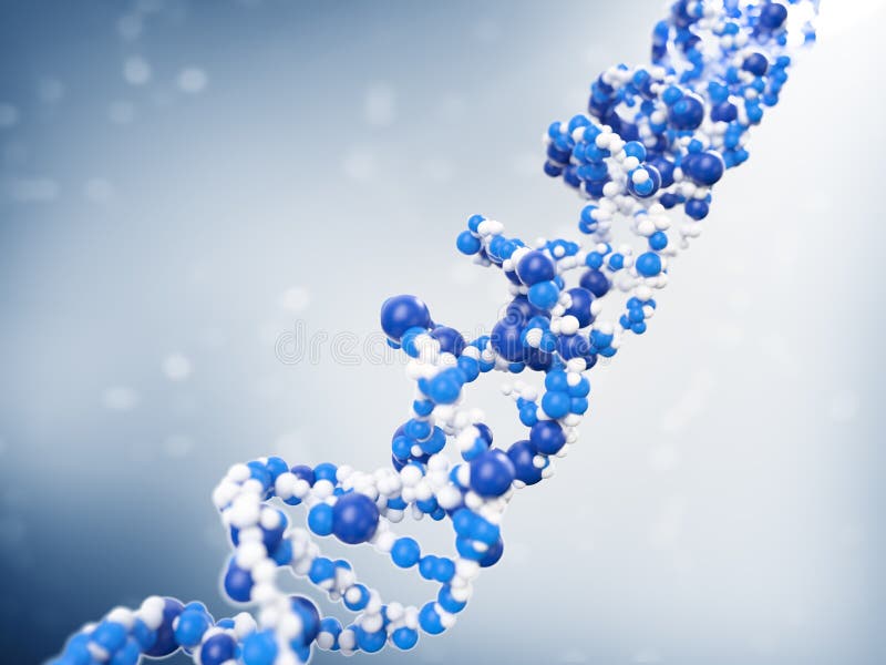 DNA strand model royalty free illustration
