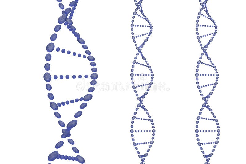 DNA Strands 3D Illustration Stock Illustration Illustration of