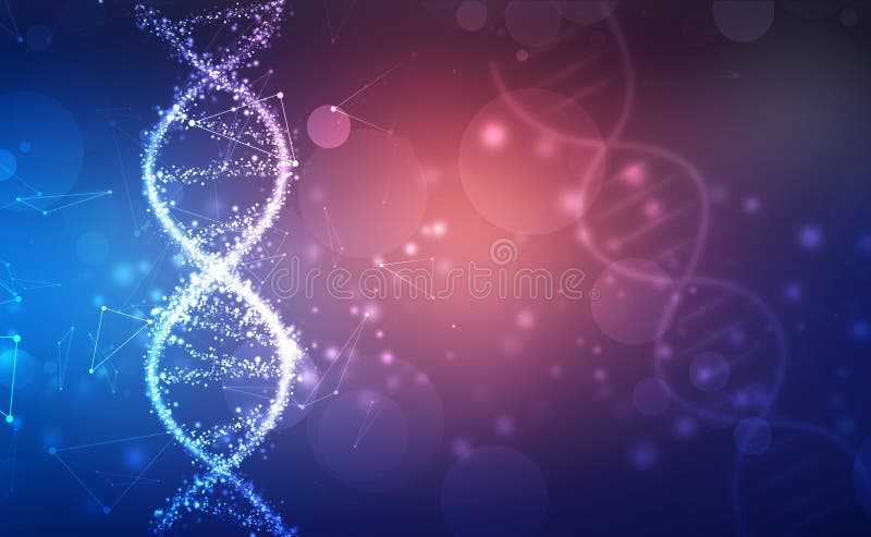 Abstract technology science concept DNA futuristic on hi tech blue background royalty free illustration Abstract technology science concept DNA futuristic on hi tech blue background royalty free illustration