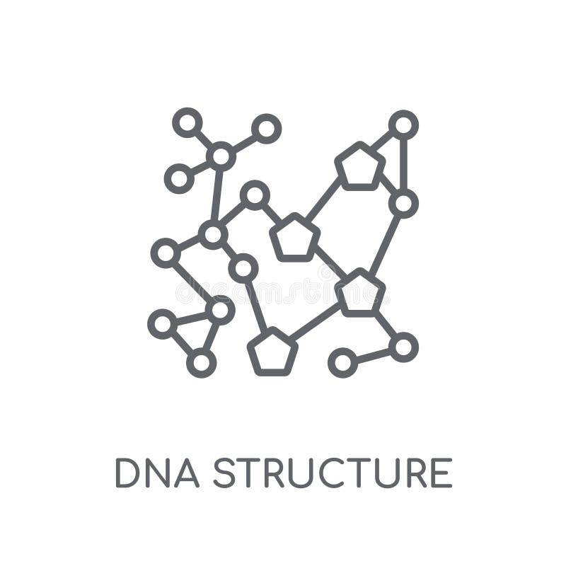 Dna structure linear icon. Modern outline Dna structure logo con stock illustration Dna structure linear icon. Modern outline Dna structure logo con stock illustration