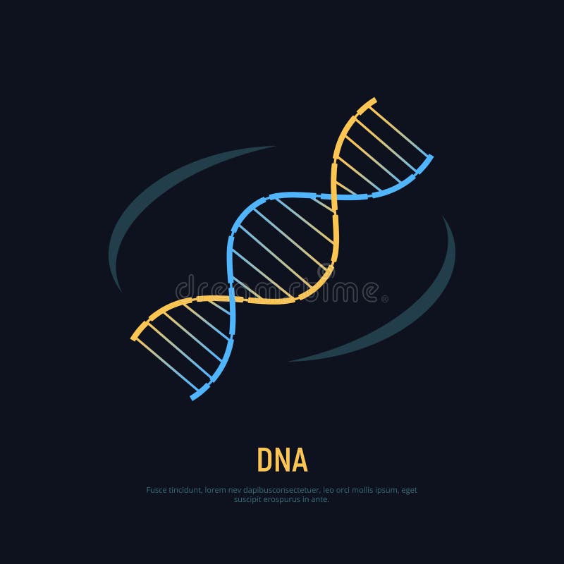 Dna-symbol Begreppssymbol av biokemi och nanoteknik vektor illustrationer Dna-symbol Begreppssymbol av biokemi och nanoteknik vektor illustrationer