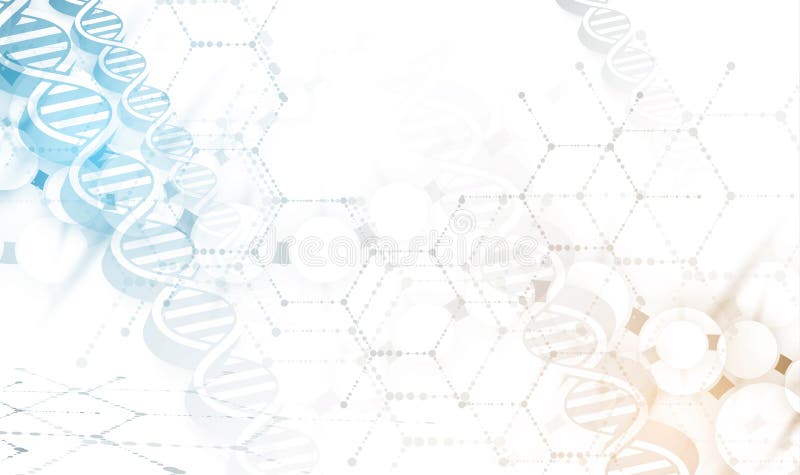 Φόντο DNA, ιατρικής και τεχνολογίας. Φουτουριστικό μόριο διανυσματική απεικόνιση